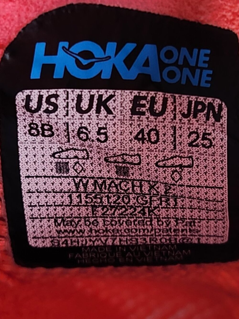 Hoka Mach X2 Womens Running Shoes Sneakers Size 8 - Picture 9 of 9